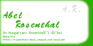 abel rosenthal business card